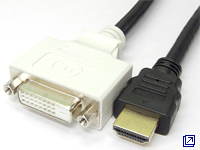 HDMI-DVI(メス) 延長変換ケーブル